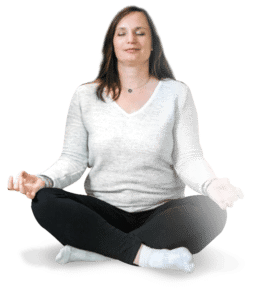 Florence Cuenod en osition de yoga